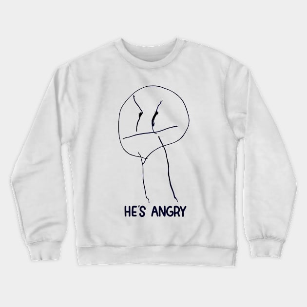 Angry Crewneck Sweatshirt by Whettpaint